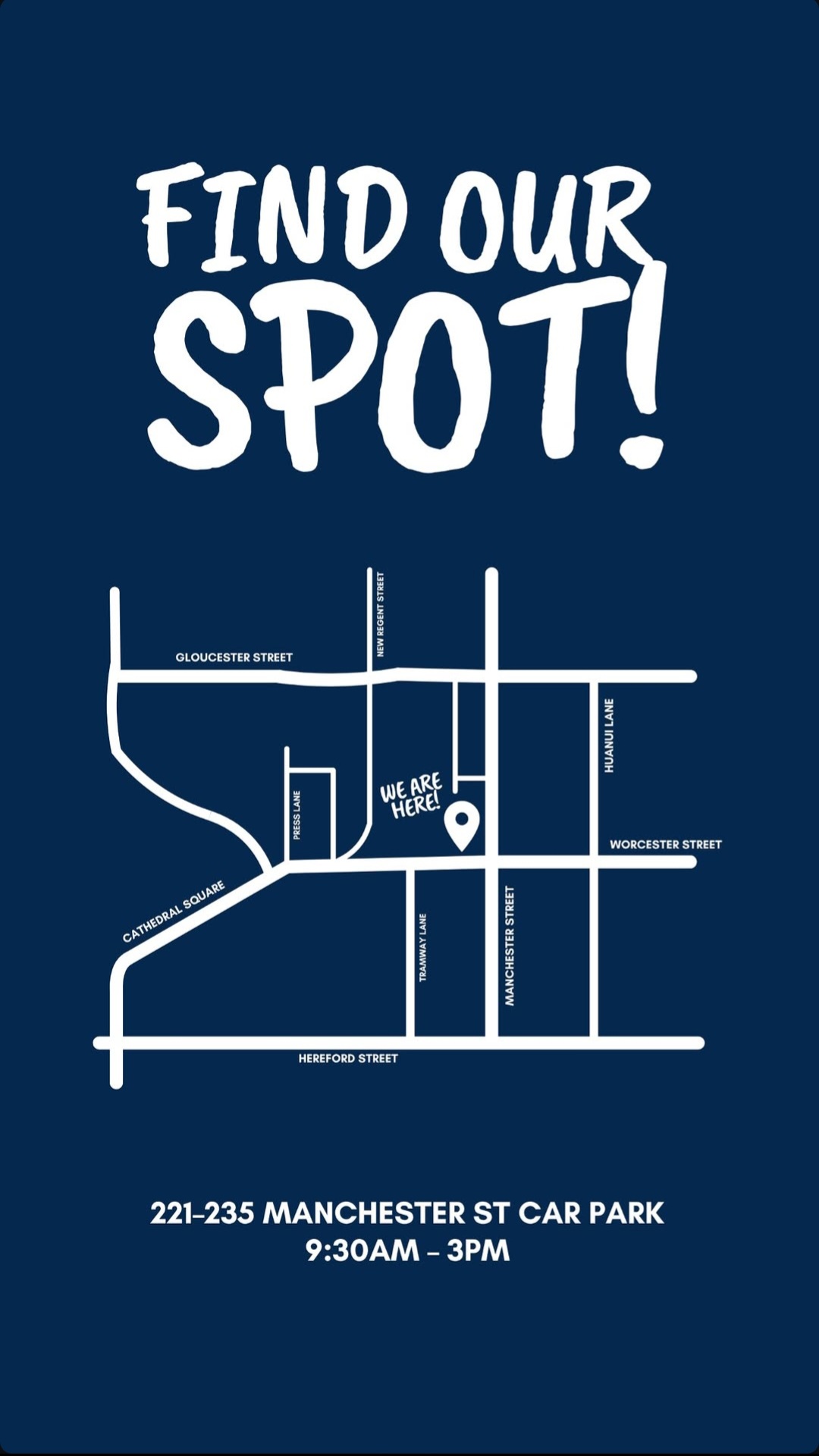 Map showing Zoyi BakeHouse's spot in the Manchester St car park
