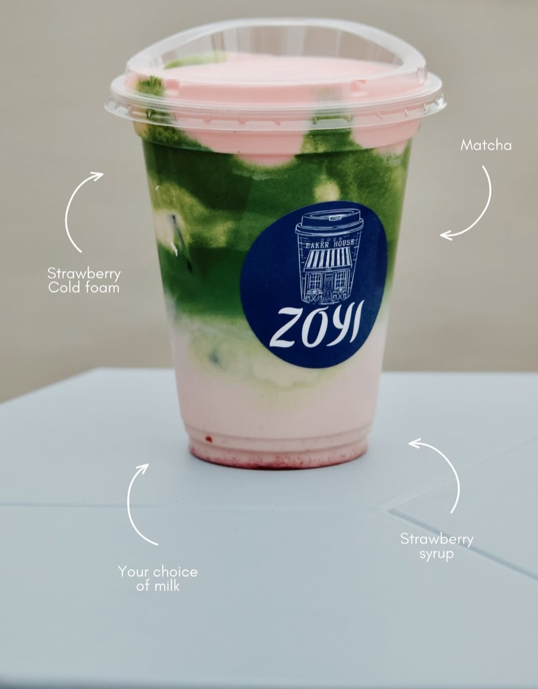 Strawberry Cold Foam Matcha